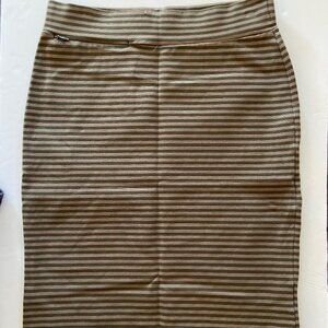Toad & Co Striped Tencel / Spandex Hiking Granola Girl Skirt, Size Extra Small